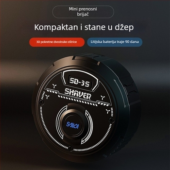 WanShiJin električni brijač - potpuno perivo tijelo, 2 rotirajuće glave, bez četkasti motor, 1 sat punjenja, 45–60 minuta rada