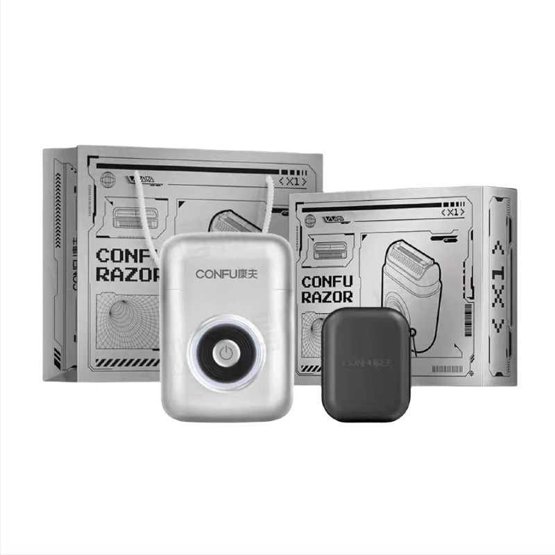 Električni muški brijač s dvostrukim pokretnim glavama, potpuno perivi sustav za čišćenje, ugrađena baterija 500–800 mAh, vrijeme punjenja 2 sata, trajanje baterije oko 30 dana