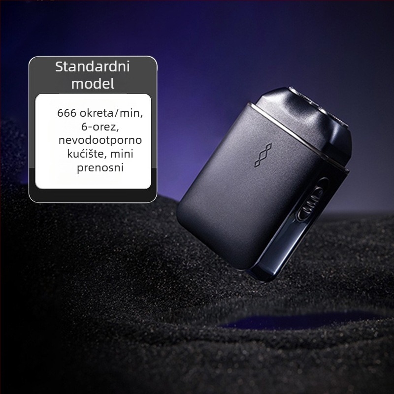 Konka električni brijač s LED zaslonom, proziran prijenosni dizajn, rotirajuća glava s dvije oštrice, plutajuća glava, ugrađena baterija