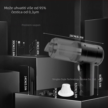 BILIBEAR bežični usisavač za automobil – vertikalni dizajn, snaga usisavanja 11000 Pa, 120 W, punjiv