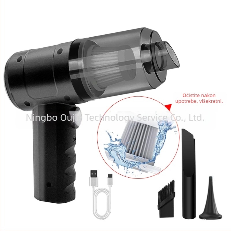 BILIBEAR bežični usisavač za automobil – vertikalni dizajn, snaga usisavanja 11000 Pa, 120 W, punjiv