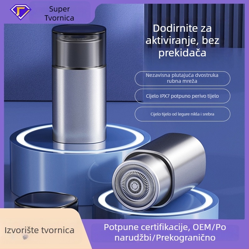Električna britva s brushless motorom, potpuno pranje tijela, ugrađena baterija 800-1000 mAh, trajanje baterije 30 dana