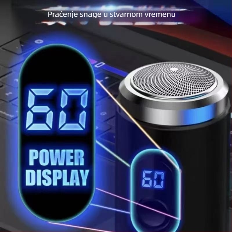 Električni brijač za muškarce, rotativna glava s 4+ oštricama, mokro i suho brijanje, ugrađena baterija, LED zaslon