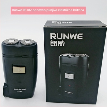 Longway električni brijač s plutajućom glavom, 2 glavice, ugrađena baterija 300–500 mAh