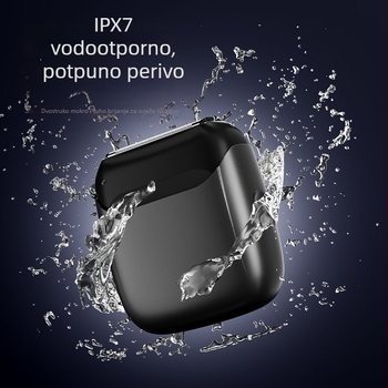 Električni brijač s recipročnim pogonom, 2 glavice s plutajućom glavom, potpuno vodootporan i periv, kompaktan za automobil, ugrađena baterija 800–1000 mAh, trajanje ≥90 minuta, vrijeme punjenja 1 sat, mokro i suho brijanje