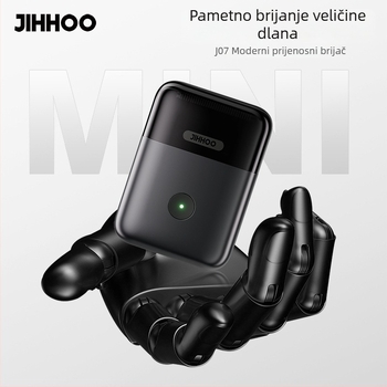 JIHHOO Muški električni brijač s 3-glavnom recipročnom glavom, ugrađena baterija, 60 minuta rada, 4 sata punjenja, suho brijanje, potpuno periv