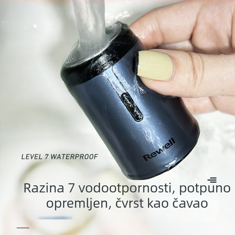 Električna britva s vodootpornim dizajnom za cijelo tijelo, plutajuća glava s rotirajućom oštricom, Punjiva ugrađena baterija, trajanje rada 45–60 minuta