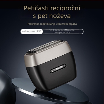 Mengli električni brijač s brushless motorom, plutajućom glavom, LED zaslonom; potpuno periv, ugrađena baterija 1200–2000 mAh, punjiv, trajanje 70–80 minuta