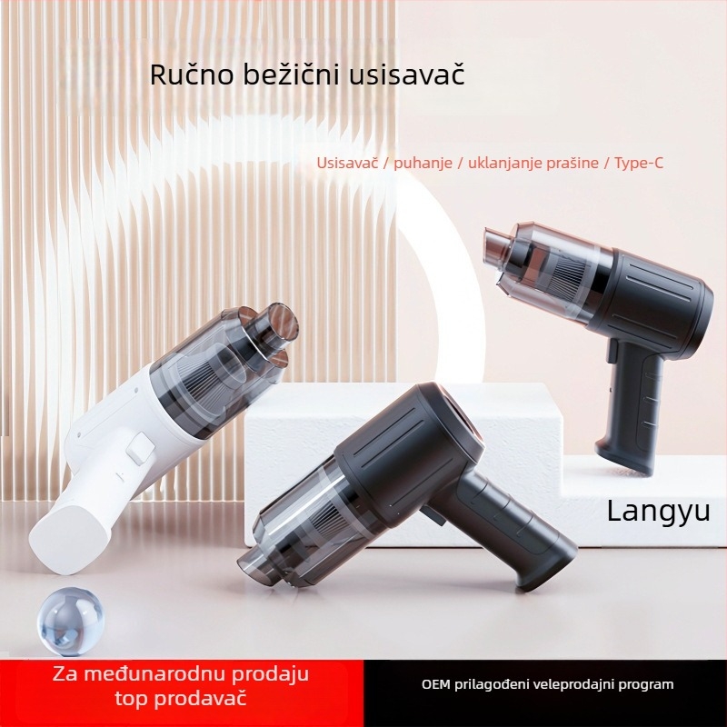 Auto mini usisavač, 12V, 120W, usisna snaga 4000Pa, prenosni, punjivi, kabel za punjenje 1 m