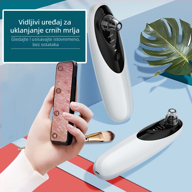 Uređaj za uklanjanje crnih mitesa s inteligentnim vizualnim sustavom, model QBA-019, način rada: električno okretanje, 3 brzine, kućište ABS, certifikati FCC CE ROHS