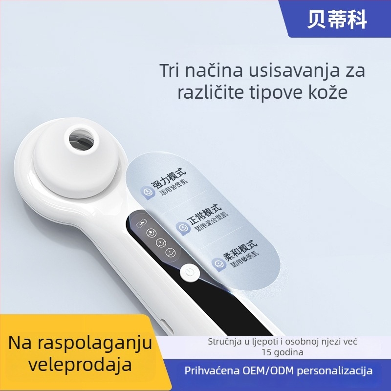 Uklanjivač crnih mitisa s ultrazvučnom vibracijom, vizualno čišćenje pora, silikonsko kućište, tri brzine, CE/ROHS