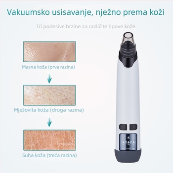 HS-HTY01 Električni rotirajući uređaj za usisavanje crnih točaka, čišćenje pora, 3 brzine, uklanja crne točke, akne, višak masnoće i bijele mitisere