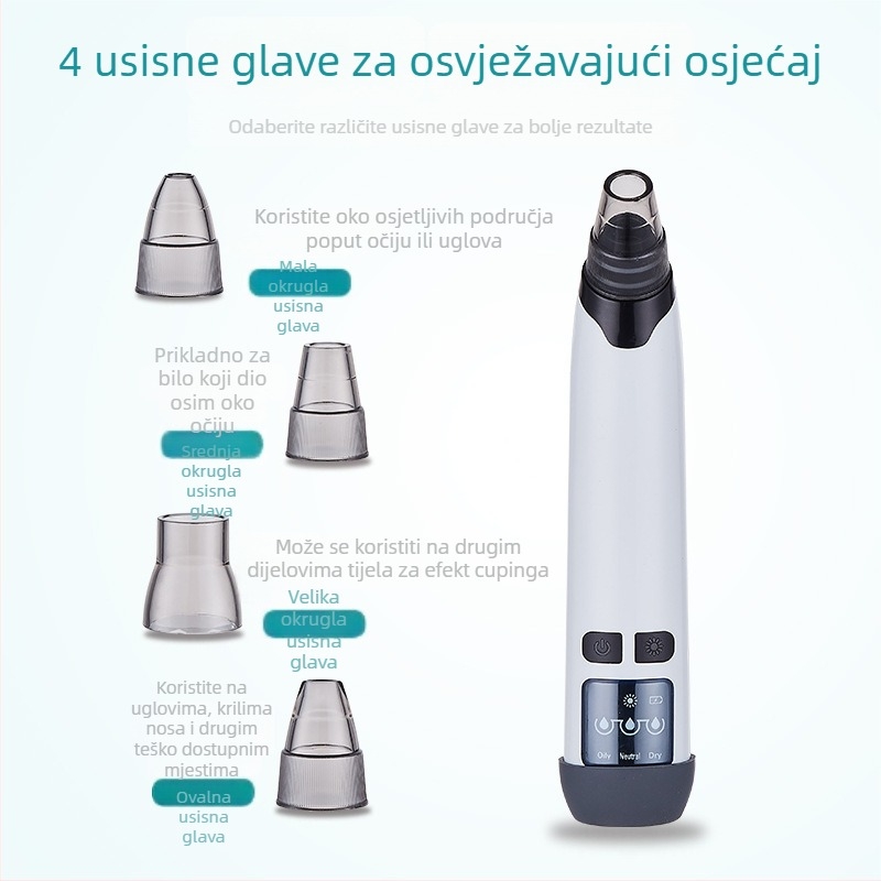 HS-HTY01 Električni rotirajući uređaj za usisavanje crnih točaka, čišćenje pora, 3 brzine, uklanja crne točke, akne, višak masnoće i bijele mitisere