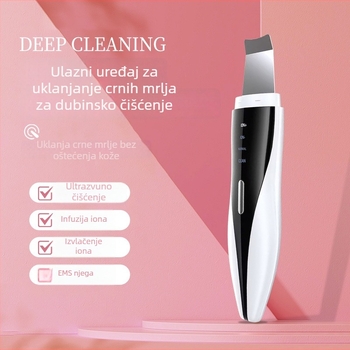 Ručni ultrazvučni uređaj za čišćenje lica — s ugrađenom baterijom 300–500 mAh, prenosni, IPX1 vodootpornost