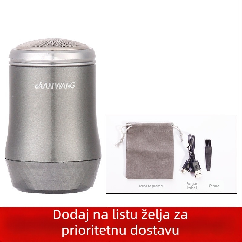 Arrow King električni brijač s plutajućom glavom, rotacijska glava s tri oštrice, USB punjenje, autonomija 45–60 minuta