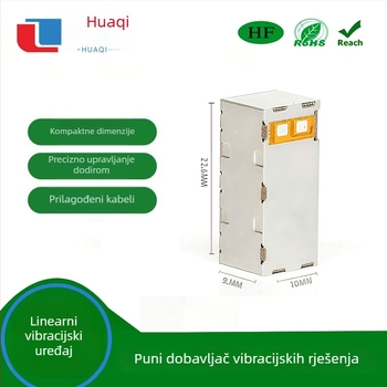Huaqi kvadratični linearni vibratorni motor – jednofrekvencijski i dvofrekvencijski način, model 091022, RoHS, za game kontrolere, VR naočale i tipkovnice