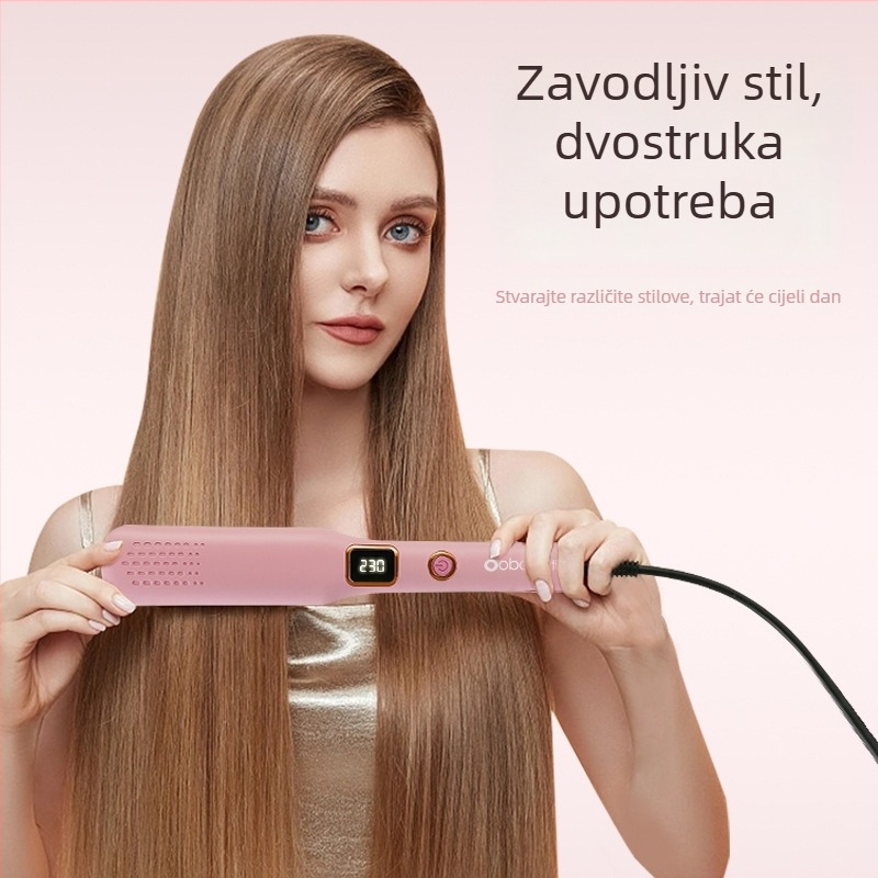 Dvostrano namijenjeni uređaj za kovrčanje i ravnanje kose, 16–20 mm nastavak, 110–220 V, 15–45 W, 10 razina kontrole temperature, mokra i suha kosa