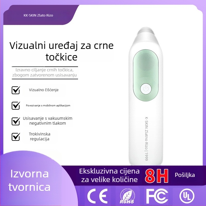Vizualni uređaj za usisavanje crnih mitesa, s električnim rotacijama, model KD802P, dvije brzine čišćenja pora