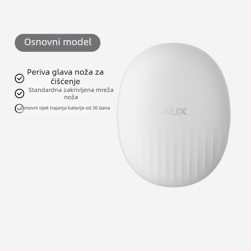 Aux Mini prijenosni električni brijač za muškarce s rotirajućom glavom i dvije oštrice