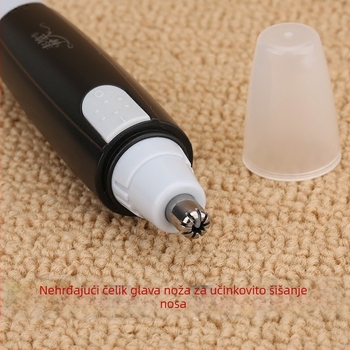 Trimer za nosne dlake - električni, baterijski, periv, s odvojivom glavom za rezanje