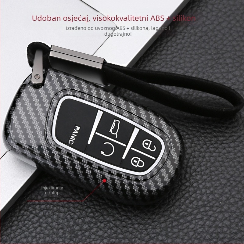 YST kućište za ključeve za Jeep Compass, Cherokee i Renegade | ABS s ljepilnom podlogom | Jednostavan stil