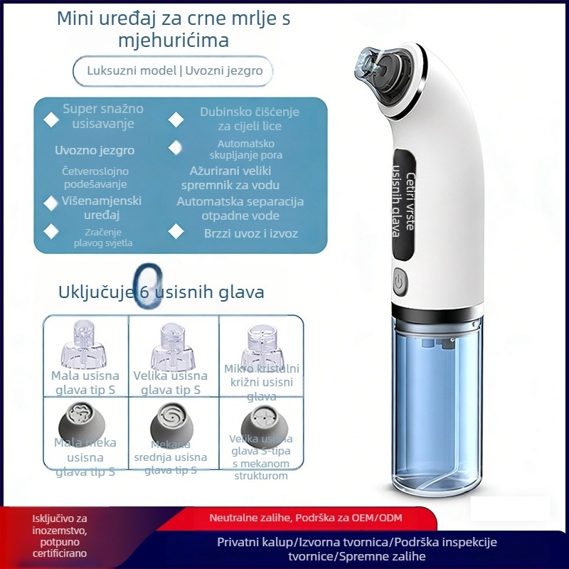 Uređaj za čišćenje lica, električni način rada, model XQP-001, 4 stupnja brzine, fizička adsorpcija, ABS kućište.