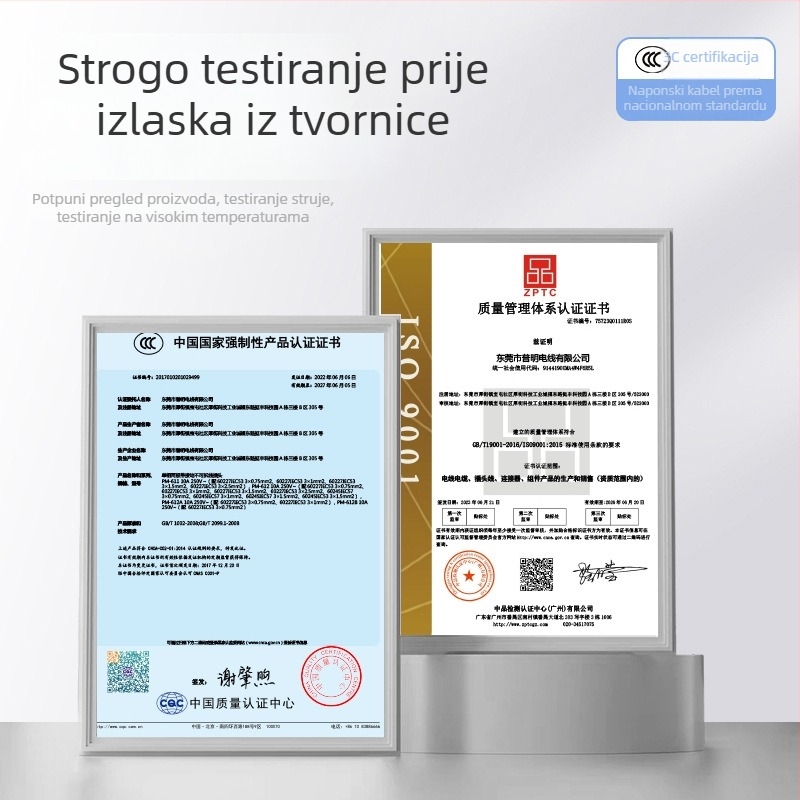 Napajajući kabel s pravim kutem, GB standard, 3-pins, 3-žičani, za igre konzole i LCD televizore