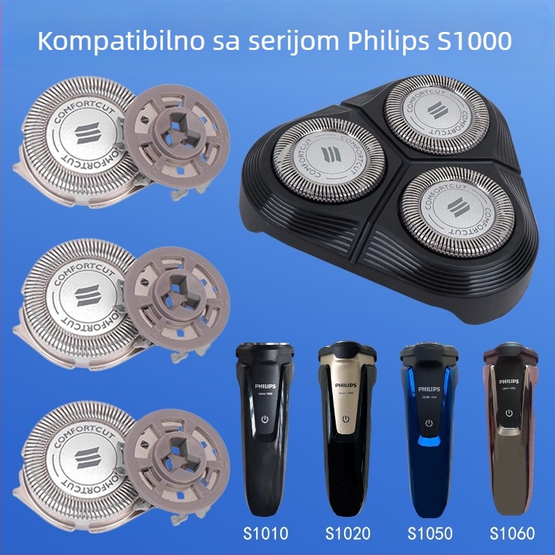 Philips Series 1000 zamjenska glava za brijanje – rotirajuća glava s 3 oštrice – kompatibilna s 1020s, 1010s, 1050