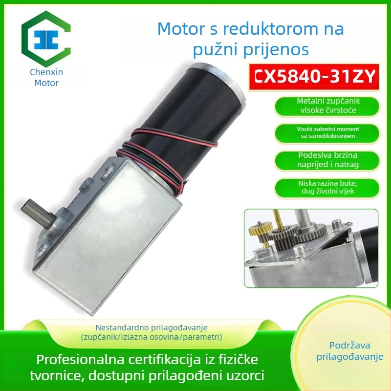 Chenxin mikro DC motor s vretenastim reduktorom, 12–24V, visok moment 5840, jednoosni motor, regulacija brzine, automatsko zaključavanje