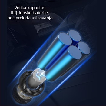 Miaokas prijenosni usisavač za automobil — bežični, 5500 Pa usisne snage, 12V, 100W
