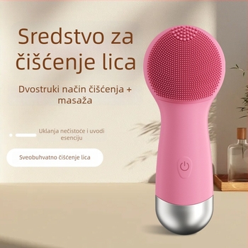 Električni silikon za čišćenje lica s vibrirajućom glavom – čišćenje pora i crnih točkica