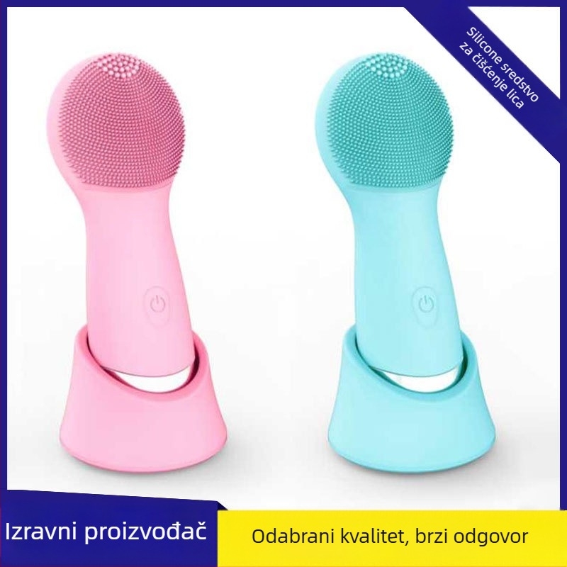 Električni silikon za čišćenje lica s vibrirajućom glavom – čišćenje pora i crnih točkica