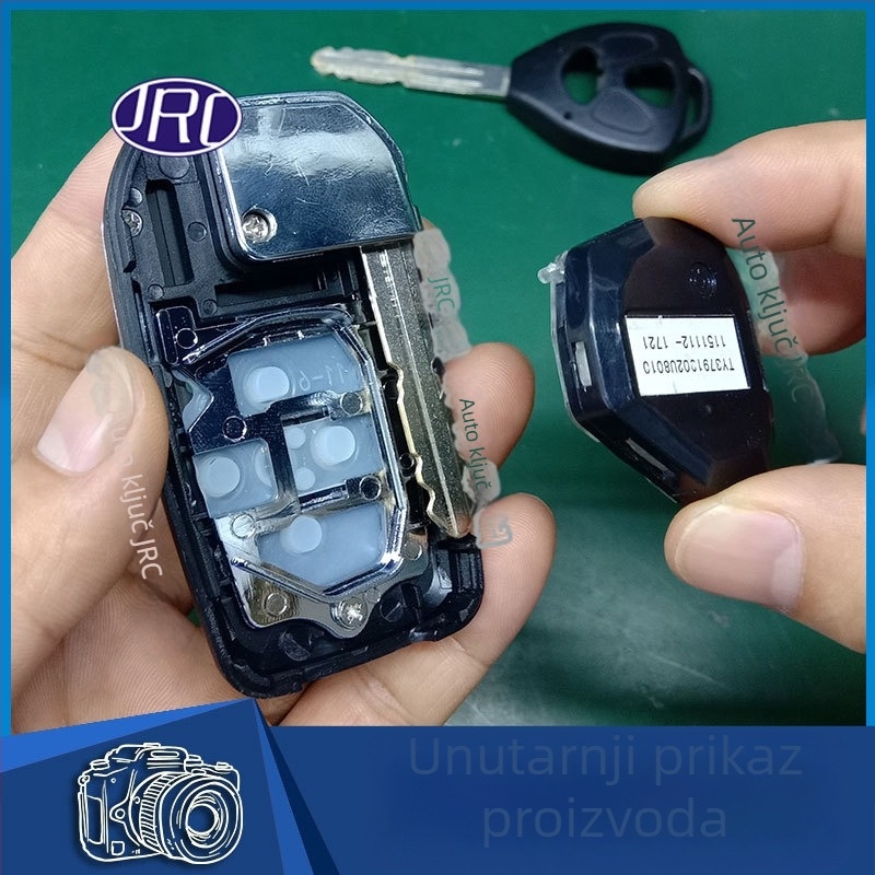 Sklopivi kućište ključa za Toyota: Corolla, Camry, RAV4, Crown — model ft002, Jingruichi branda, bez daljinskog upravljanja