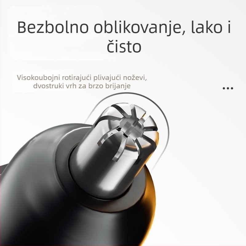 Električni trimer za nosne i ušne dlake | ABS kućište | napajanje baterijom | nije perivo vodom