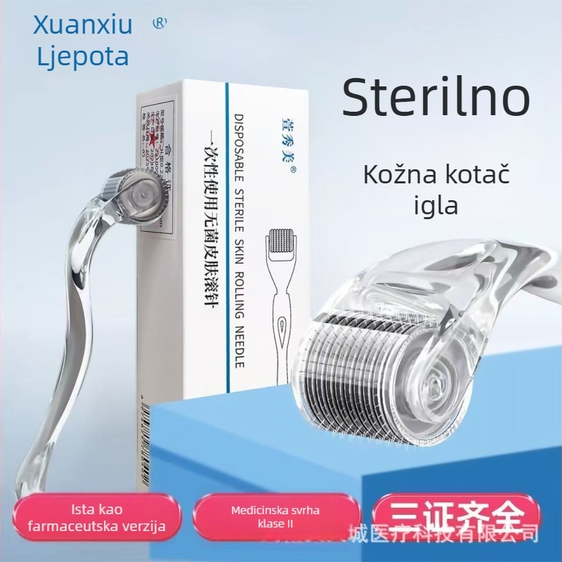 Jednokratni medicinski roller za kožu s kombiniranom glavom kotača za lice, plastični materijal, model 00331, odobrenje Yu Machinery 20232200217