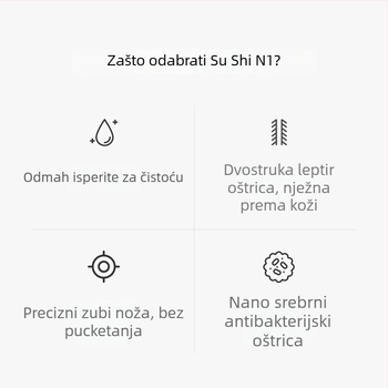 Trimer za nosne dlake, baterijski pogon, ABS kućište, uklonjiva glava za jednostavno čišćenje, perivi, uklonjiva baterija, trajanje baterije više od 30 dana