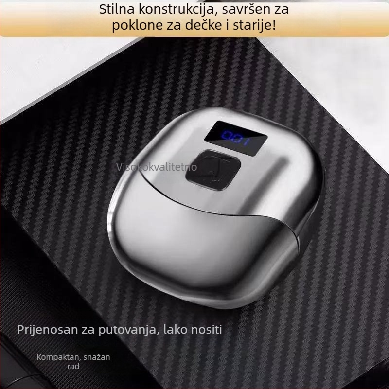 Električni brijač s plutajućom glavom, rotacijska glava s dvije oštrice, izmjenjiva i periva glava, punjiv, motor bez četkica