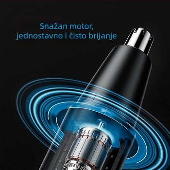 Trimer za nos Flyco/Feike, baterijsko napajanje, ABS kućište, odvojiva i periva glava za rezanje