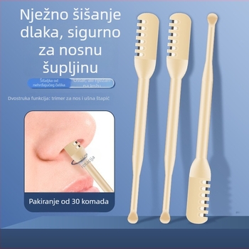 Trimmer nosnih dlačica - ručni, plastično kućište, potpuno perivo, bez baterija