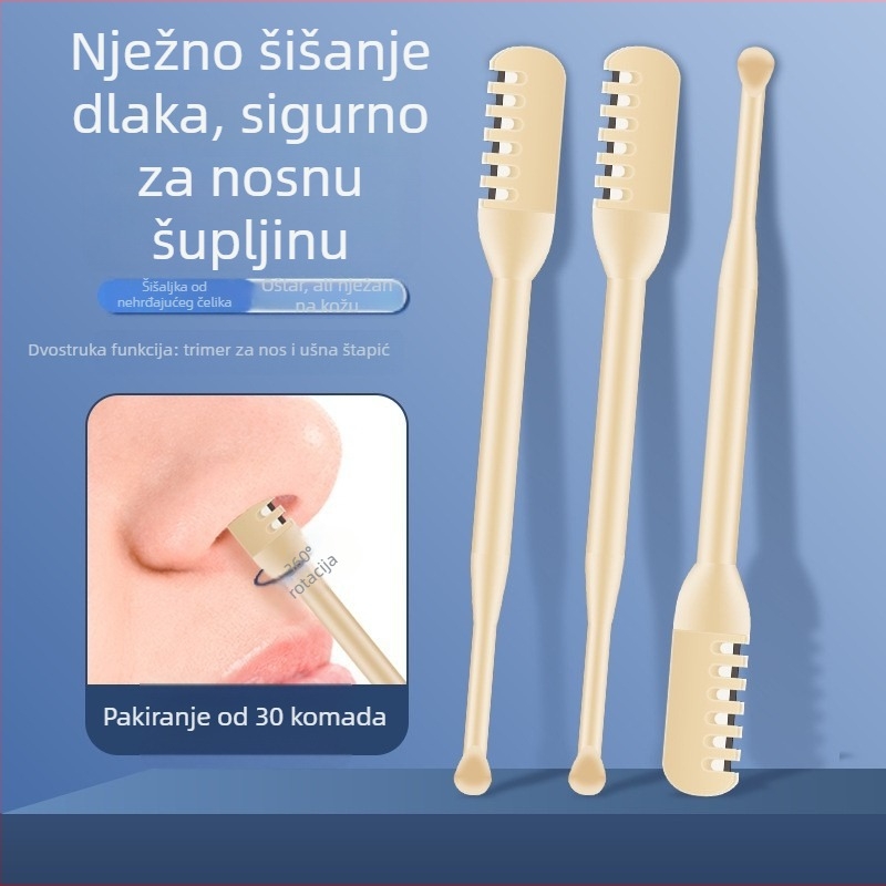 Trimmer nosnih dlačica - ručni, plastično kućište, potpuno perivo, bez baterija