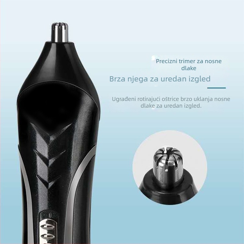 Fly nits 5388 Set za kosu: Kosič, Brijač i Trimer za nos, Bezčetkasti motor, Titanijumovi noževi, Ugrađena baterija 500–800 mAh, Rad 1–3 h, Tiho < 36 dB