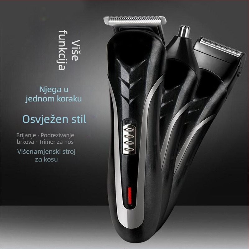 Fly nits 5388 Set za kosu: Kosič, Brijač i Trimer za nos, Bezčetkasti motor, Titanijumovi noževi, Ugrađena baterija 500–800 mAh, Rad 1–3 h, Tiho < 36 dB