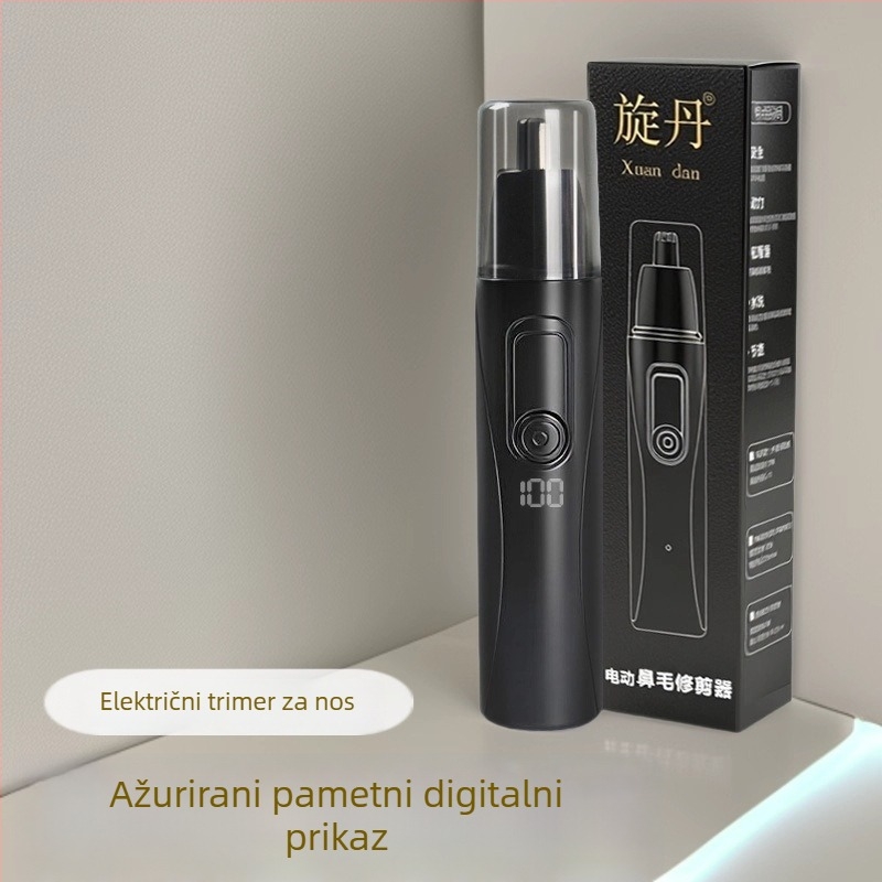 Xuandan Trimer za nosne dlačice – baterijski model, odvojiva i periva glava za rezanje, ABS kućište, ugrađena baterija 100–300 mAh, trajanje baterije više od 50 dana