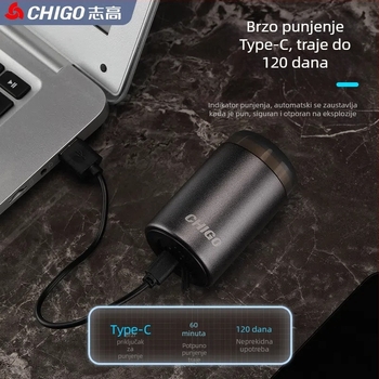 Električna britvica s rotacijskom glavom od 1 noža, periva odvojiva glava, ugrađena baterija 300–500 mAh, punjiva, mokro i suho korištenje