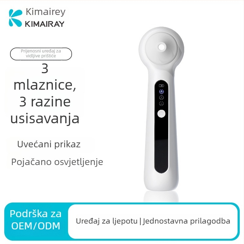 Uređaj za usisavanje prištića s ultrazvučnom vibracijom za kućnu upotrebu, model Blackhead suction meter, CE/ROHS, treća brzina, ABS kućište
