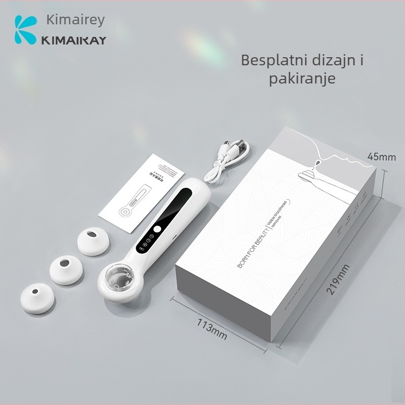 Uređaj za usisavanje prištića s ultrazvučnom vibracijom za kućnu upotrebu, model Blackhead suction meter, CE/ROHS, treća brzina, ABS kućište