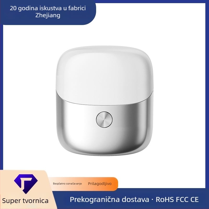 Električni brijač za cijelo tijelo, rotirajuća glava s dvije oštrice, IPX7 vodootporan, punjiv, s ugrađenom baterijom, tihi motor <36 dB, trajanje do 60 minuta