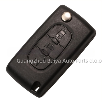 Kućište ključa Peugeot Citroën sklopno, kompatibilno s 2-kljuc/3-kljuc, bez daljinskog upravljača, oštrica ključa: bakar+plastika, kućište: plastika, težina 42 g