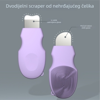 Mini spatula za crne točke s silikonskom četkom za čišćenje lica – model J501, fizička adsorpcija, ručno upravljanje, konstrukcija od silikona i nehrđajućeg čelika, težina 35 g