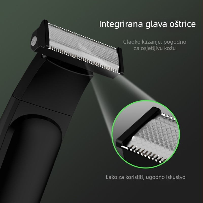 Električni trimer za nosne dlačice i cijeli tijelo brijač – 2-u-1, lako za čišćenje, USB napajanje, model LD-7524